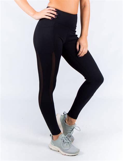 Swift High Rise Mesh Leggings Black Robor Fitness