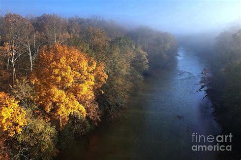 Foggy Autumn Chattahoochee River Photograph By Charlene Cox Fine Art