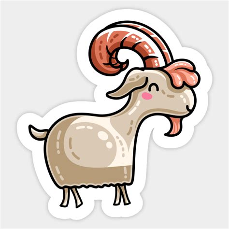 Kawaii Cute Goat Goat Sticker Teepublic
