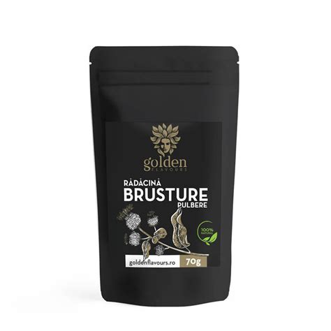 Brusture Pulbere 100 Naturala 70 Grame Golden Flavours Botaniq Ro