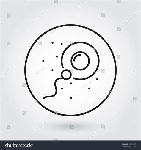 Sperm Icon Fertilizing Egg Cell Logo Stock Vector Royalty Free 507029467 Shutterstock