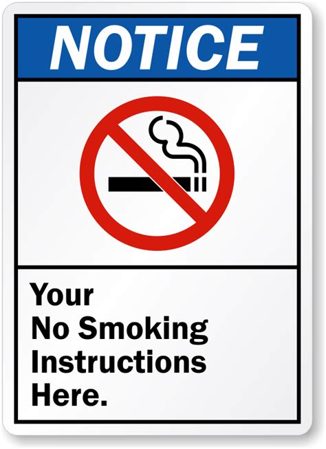 Custom No Smoking Signs Custom Smoking Allowed Signs
