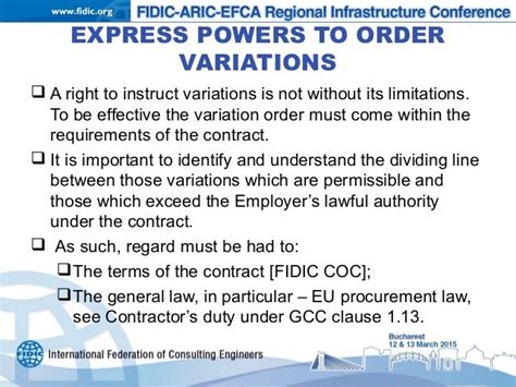 Variations Under The Fidic Form Subject To Eu Procurement Law