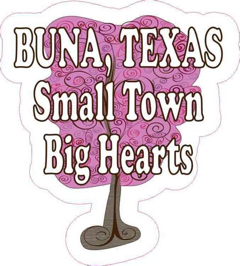 45in X 5in Small Town Big Hearts Buna Sticker Stickertalk® Big Heart Small Towns Buna