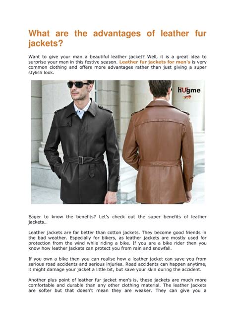 Ppt What Are The Advantages Of Leather Fur Jackets Powerpoint