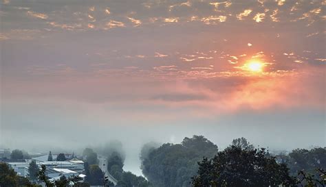 Neckar Fog Sunrise Landscape Morgenstimmung Nature Sun Mood