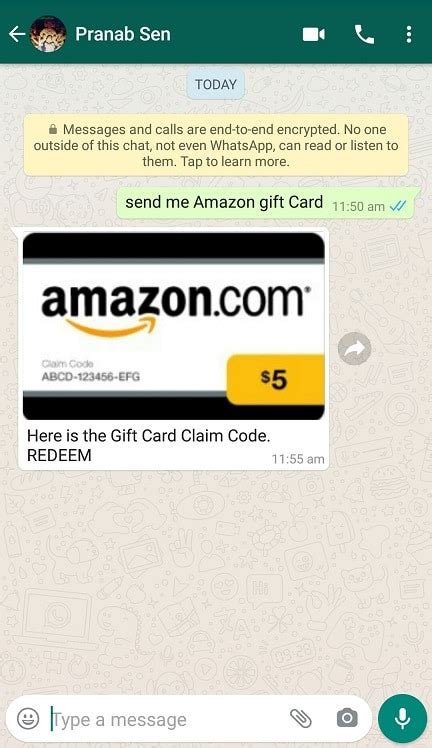 I personally do not check new emails to my personal email accounts as i get them but i do. Send an Amazon Gift Card to Someone - via WhatsApp or Mail ...