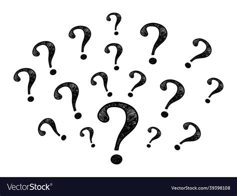 Set Of Hand Drawn Question Marks Doodle Questions Vector Image