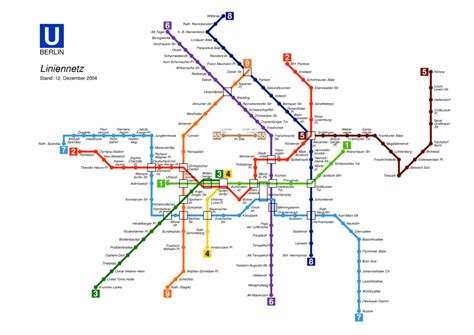 Berlin Germany Transit Subway Map Subway Map Underground Map Map