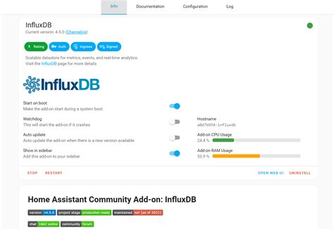 InfluxDB Add On Restarts And Is Generally Unusable After Years Of