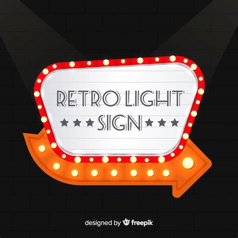 Free Vector Classic Neon Sign With Retro Style