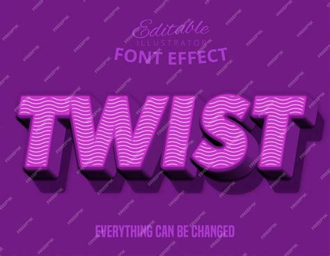 Premium Vector Twist Text Editable Font Effect
