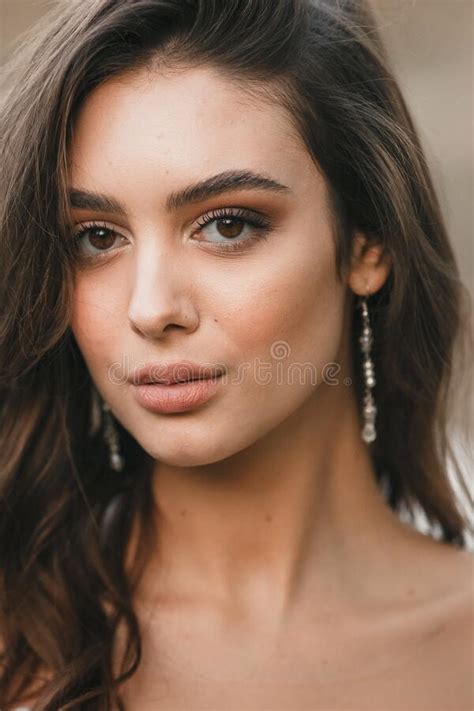 Portrait Of A Young Woman Beautiful Girl Posing Stock Image Image Of