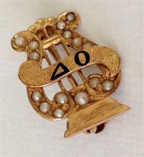 Delta Omicron Fraternity Sorority Founders Pin Badge 1909 L C M
