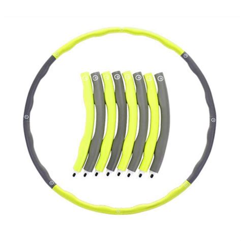 Green Foam Hula Hoop 8 Section Splicing Detachable Exercise Fitness