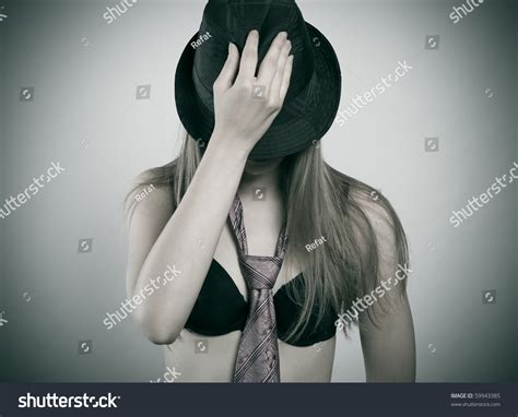 Naked Woman Mans Tie Closes Person Stock Fotografie Shutterstock
