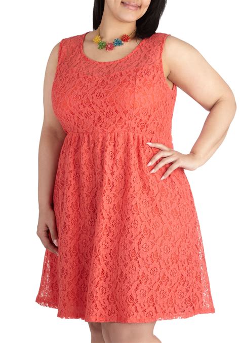Coral Lace Dress Picture Collection