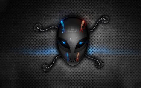 Download Wallpapers Alienware 4k 3d Logo Metal Background For