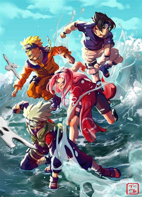 Team 7 Naruto Sasuke Sakura Naruto Teams Naruto Shippuden Anime