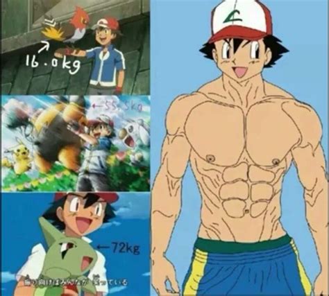 Body Builder ash ketchum Pokémon Amino