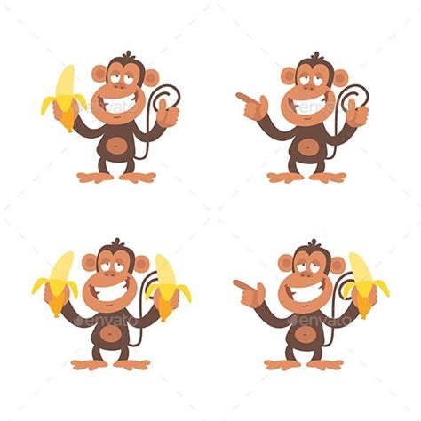 Monkey And Bananas Monkey And Banana Vector Artwork Graphic