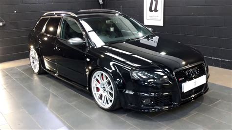 Low And On 20s Stunning Black Audi Rs4 B7 Avant After Detailing At Ti22
