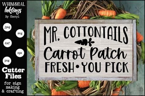 Free SVGs download - Mr Cottontails carrot Patch SVG | Free Design