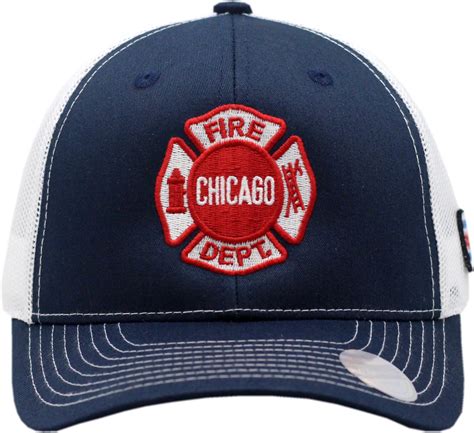 Chicago Fire Department Snapback Trucker Mesh Maltese Wchicago Flag