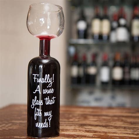 The Wine Bottle Glass Holds A Whole Bottle The Present Finder