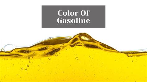 What Is The Color Of Gasoline Gasoline Color Chart