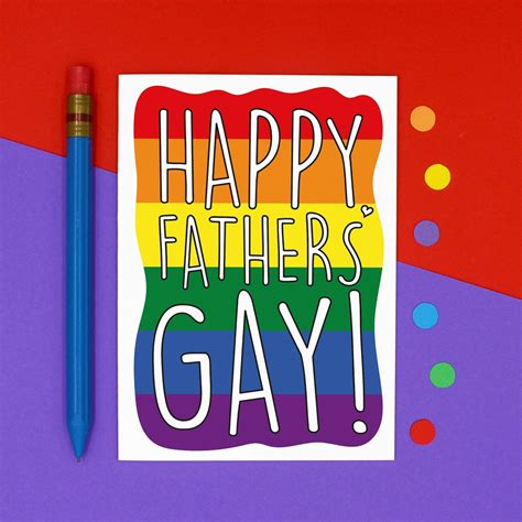 Happy Fathers Gay Pun Card Teepee Creations Funny Card For Dad