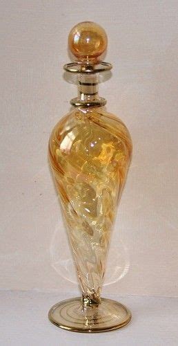 Egyptian Glass 24kt Gold Decorated Perfume Bottle Handmade Glass Ebay Egyptian Perfume Bottles
