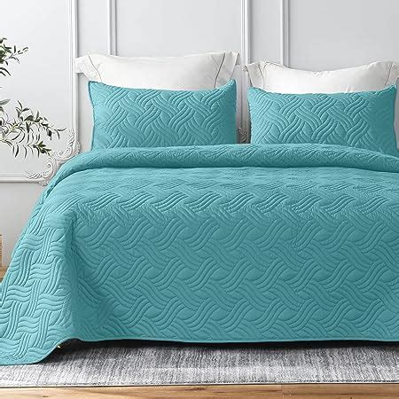 Amazon Com Mezzati Bedspread Coverlet Set Blue Ocean Teal Prestige
