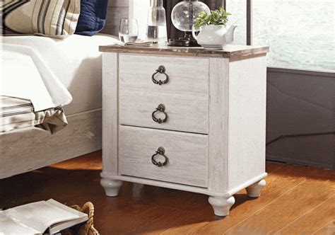 We provide our own in house financing with affordable monthly payments. Willowton Whitewash King Panel Set