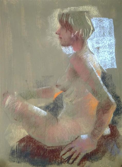 Lot PETER ORROCK Original Mixta Pastel Painting Nude