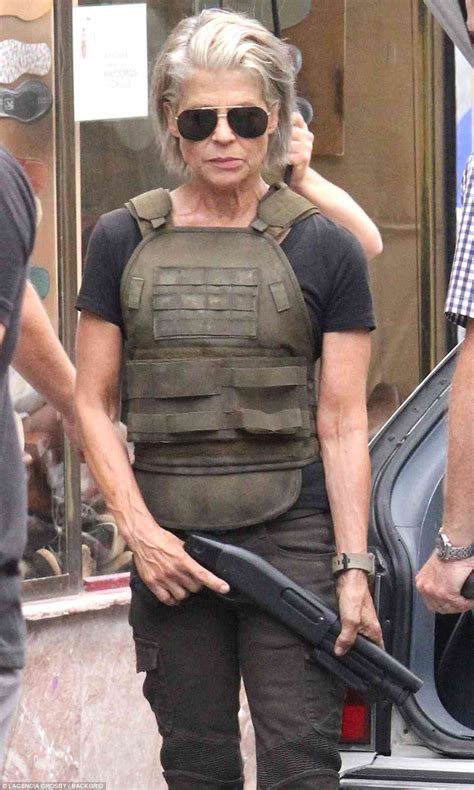 Linda Hamilton Is Seen On Set Of Terminator Movie For First Time Daily Mail Online