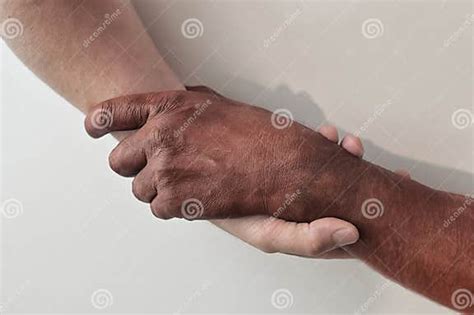 Black And White Hands Holding Each Other Stock Image Image Of