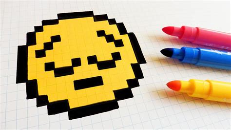 Handmade Pixel Art How To Draw Emoji Pixelart YouTube