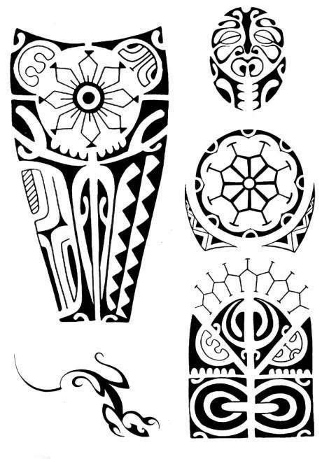Polynesian Tattoos Stencils Polynesiantattoos Disegni Maori