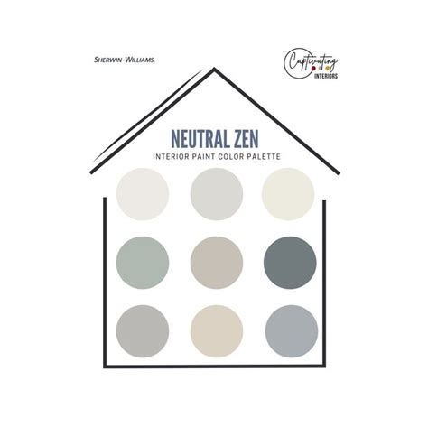 Neutral Zen Color Palette Designer Curated Colors For The Etsy Canada
