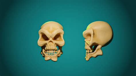 Stylized Skulls Collection free 3D model 3D printable | CGTrader