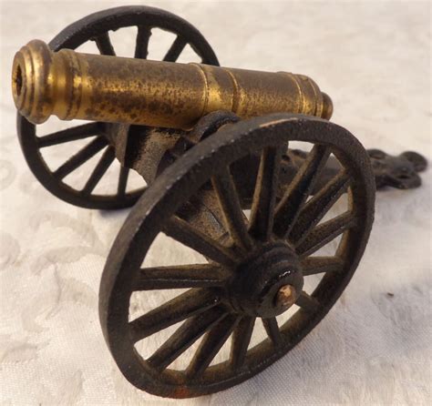 Vintage Cast Iron Toy Cannon C1 2 Mfg Holed Miniature Cannon Brass