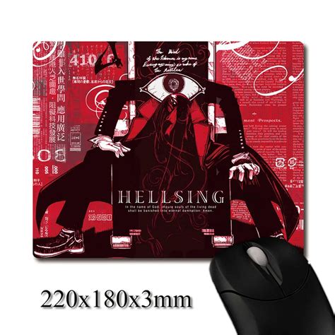 Gothic Style Vampire Alucard Of Anime Hellsing Printed Heavy Weaving Anti Slip Rubber Pad Office