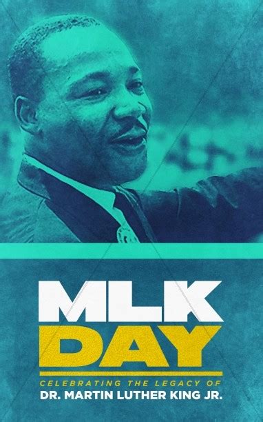 martin luther king jr day service bulletin cover clover media