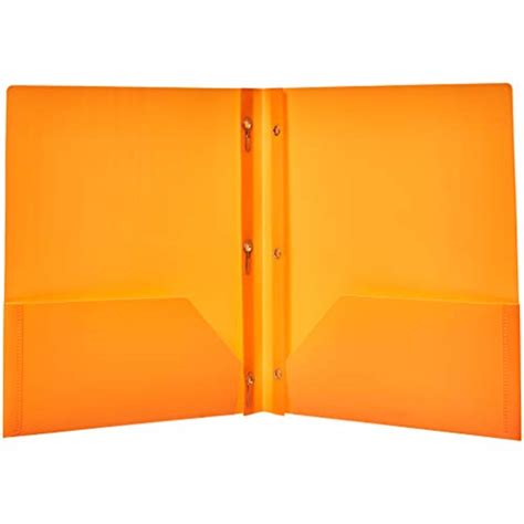 Amazonbasics Heavy Duty Plastic Folders With 2 Pockets For Letter Size