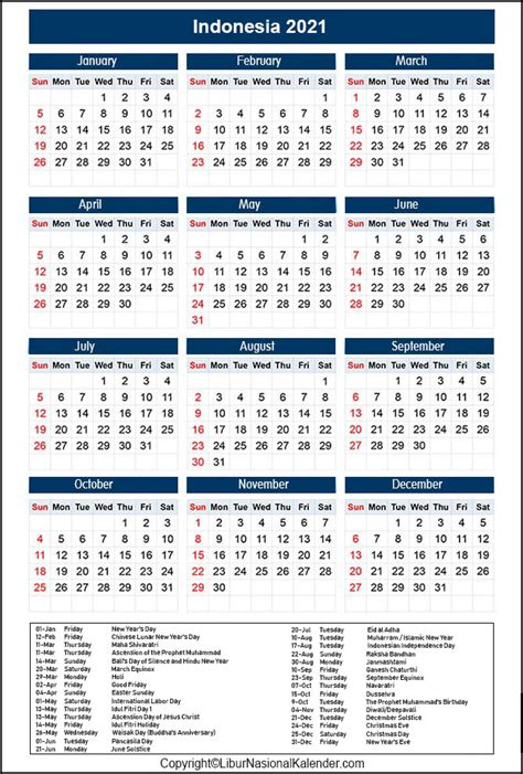 Kalender 2021 Dan Hari Libur Newstempo