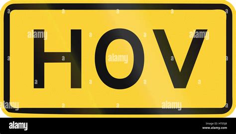 United States Mutcd Road Sign Hov Stock Photo Alamy