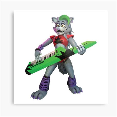 Roxanne Wolf Fnaf Security Breach Glamrock Metal Print By