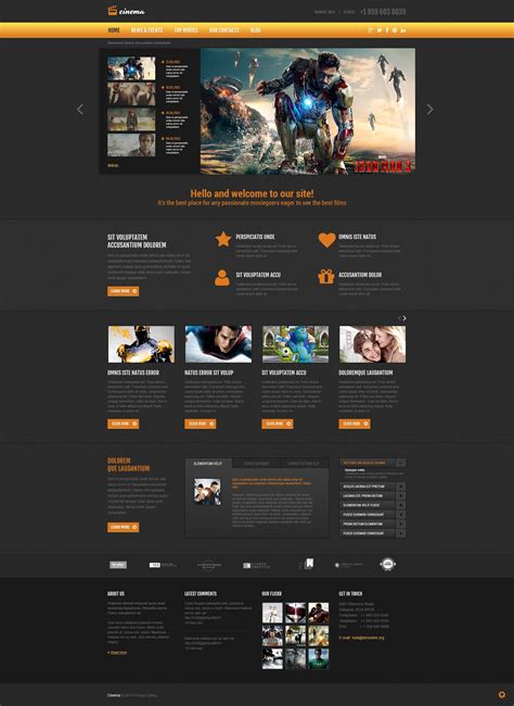 If you're looking to start a movie site on a tight budget, you'll need a free movie website template. Movie Responsive Joomla Template #48962
