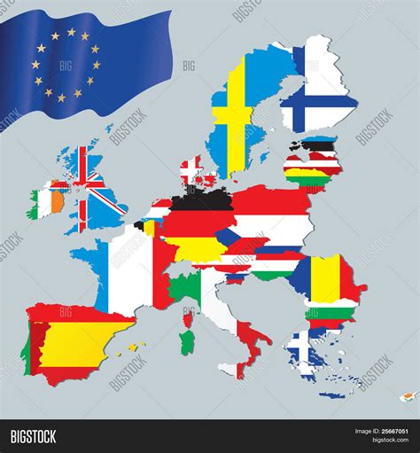 European Union Map Flag